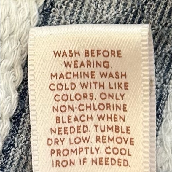 LC LAUREN CONRAD Top /Peplum Stripe Short Sleeve Blue White/ XL - Picture 7 of 9